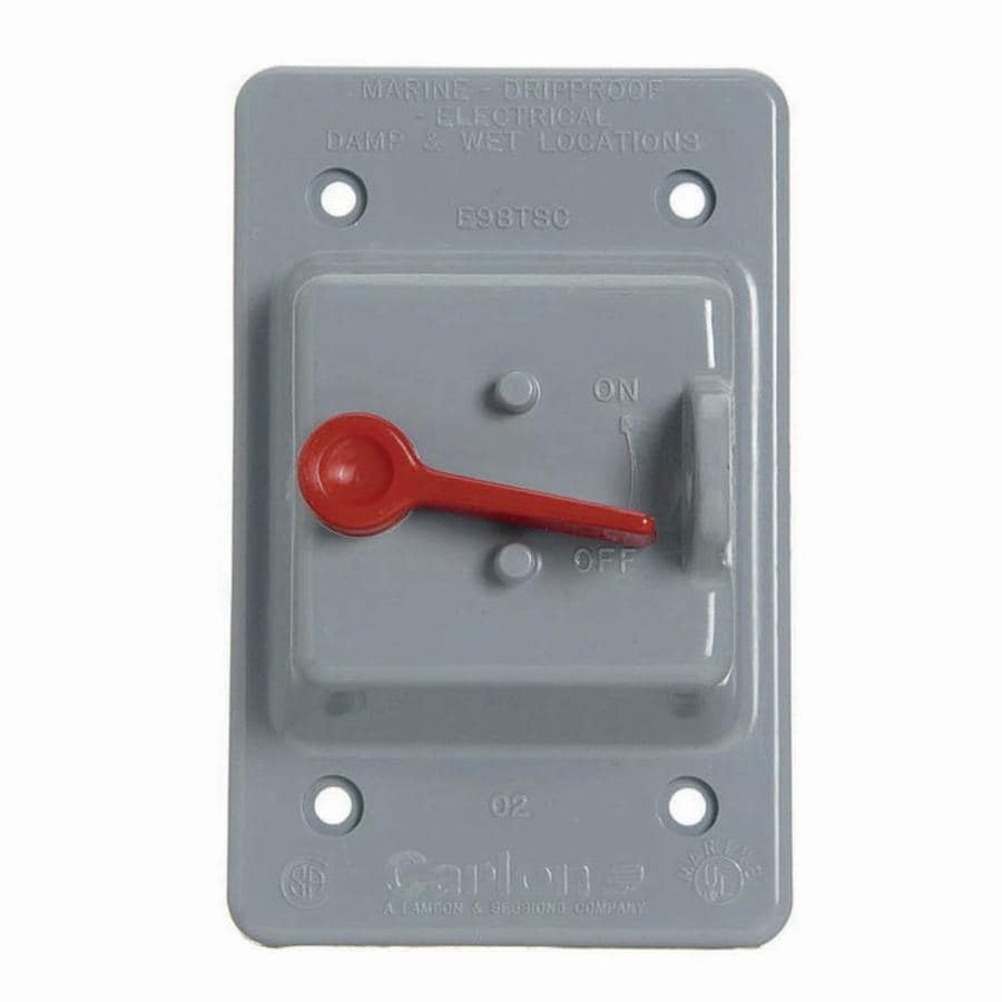 CARLON E98TSCN-CAR HBL 1G TOGGLE SWITCH WP COVER GY