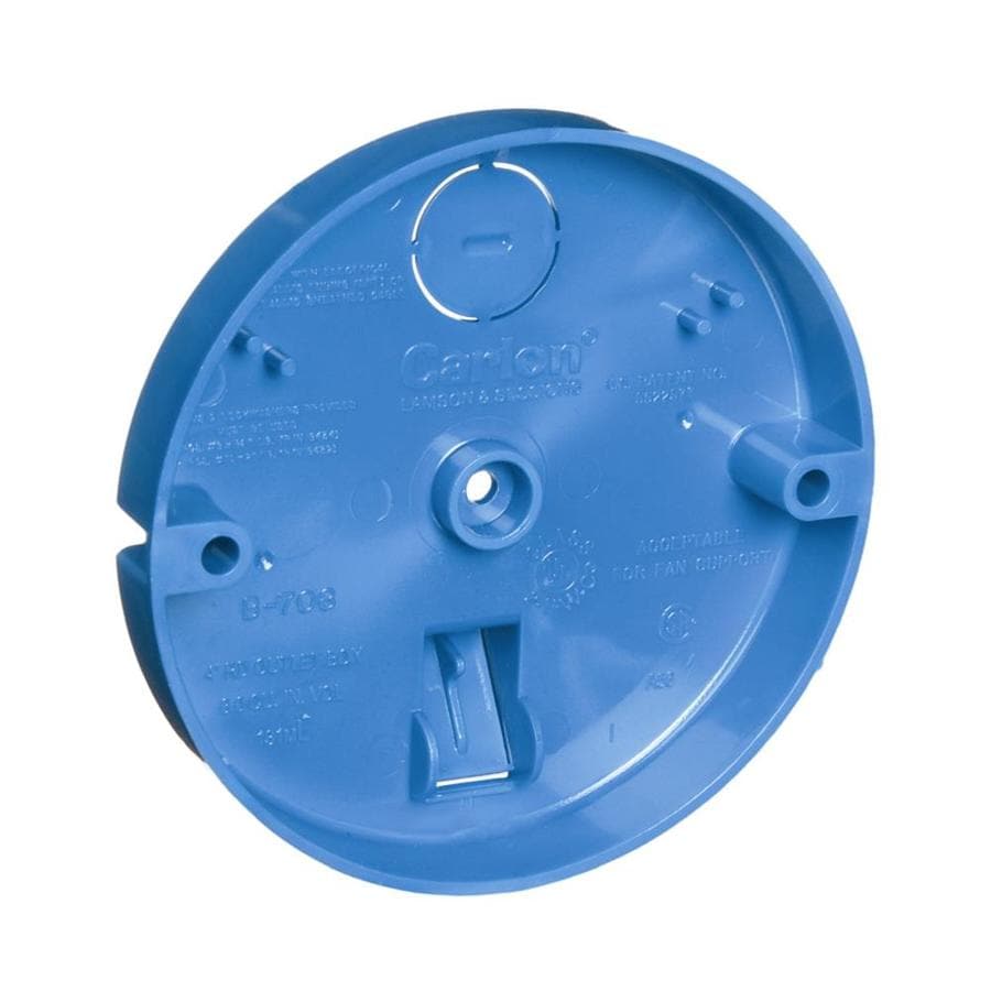 1 Gang Blue Plastic Interior New Work Shallow Ceiling Fan Ceiling Electrical Box