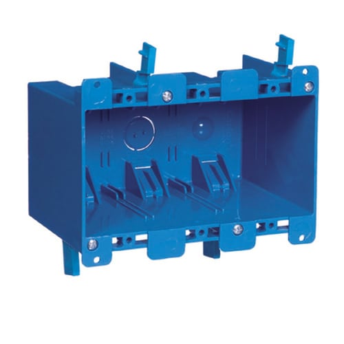 CARLON 3-Gang Blue Plastic Old Work Standard Switch/Outlet Wall ...