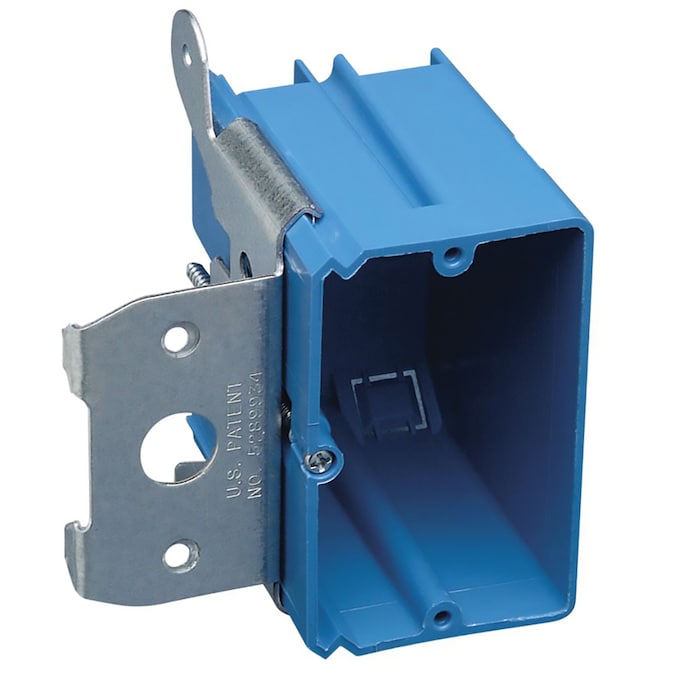 Carlon 1 Gang Blue Plastic New Work Standard Adjustable Wall Electrical Box In The Electrical Boxes Department At Lowes Com