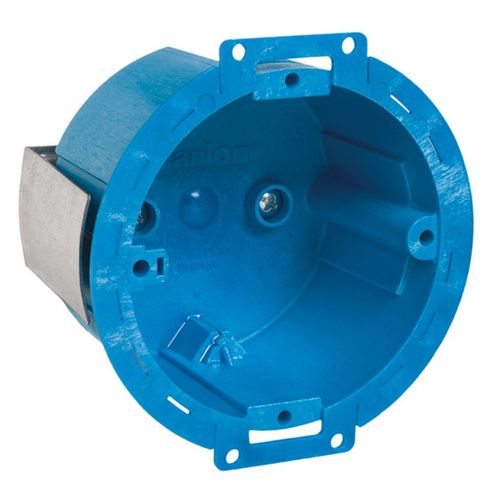 Carlon Super Blue Blue Plastic Old Work Standard Round Ceiling Electrical Box At Lowes Com