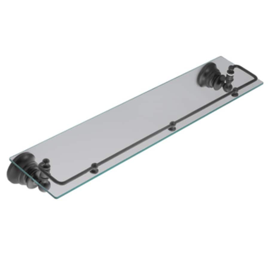 Moen YB9899WR Waterhill Wrought Iron Glass Bathroom Shelf (22.76-in x 5.19-in)