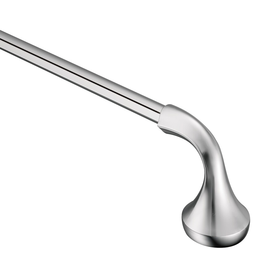 Shop Moen Eva Chrome Single Towel Bar (Common: 24-in; Actual: 26.03-in ...