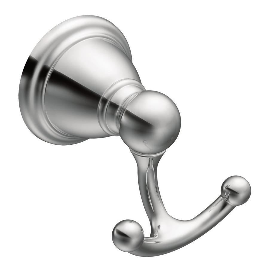 Moen Brantford 2-Hook Chrome Towel Hook at Lowes.com