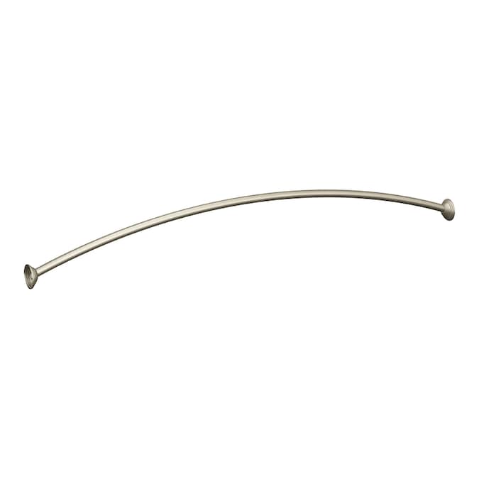 Moen 72 In Brushed Nickel Curved, Shower Curtain Rod Curved