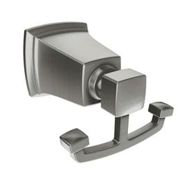 Moen Boardwalk 2-Hook Brushed Nickel Towel Hook