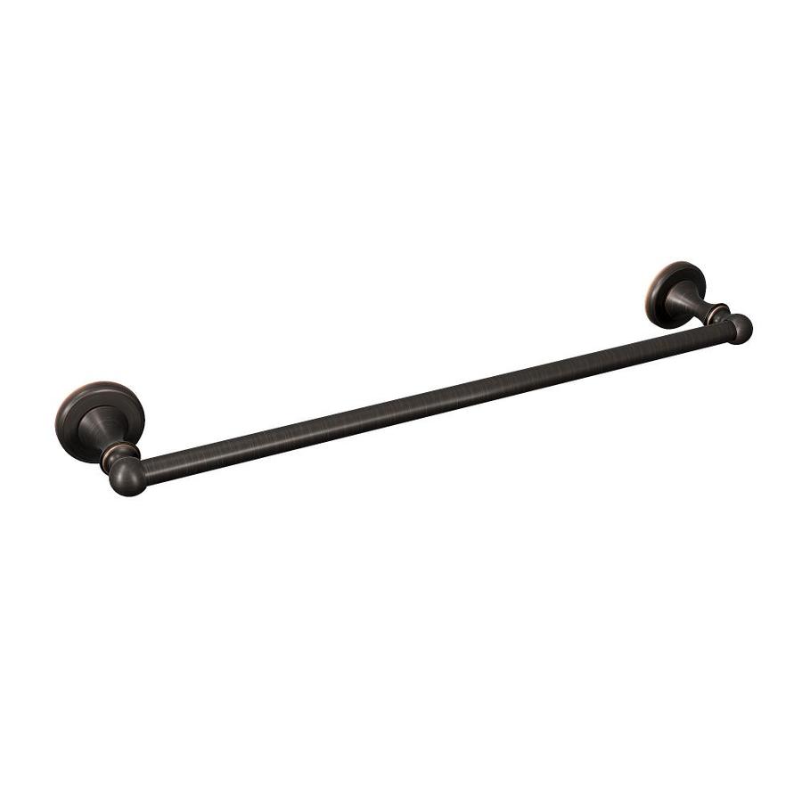 Moen Whitley 18-in Mediterranean Bronze Wall Mount Single Towel Bar at ...