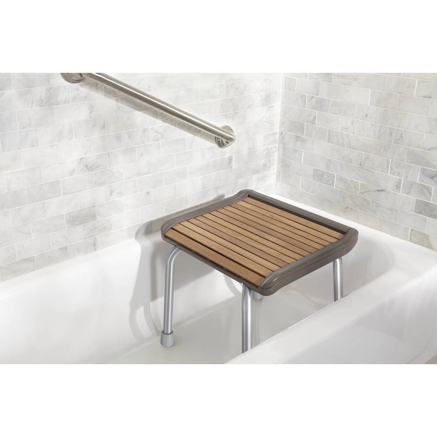 Moen Home Care Wood Teak Freestanding Shower Seat (ADA Compliant) in ...