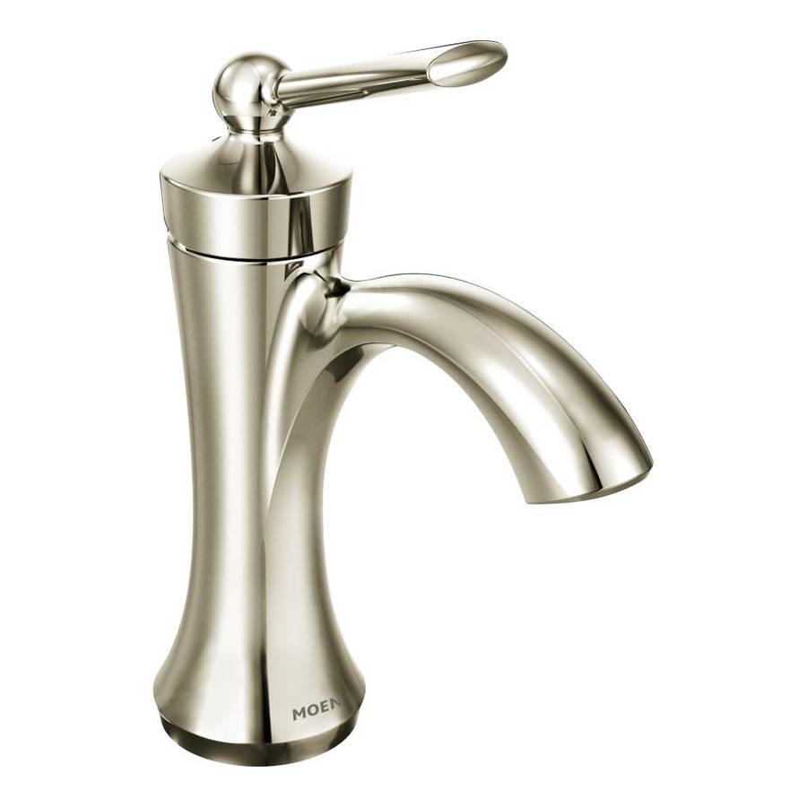 Moen Wynford Polished Nickel 1 Handle Single Hole4 In Centerset Watersense Bathroom Sink Faucet 