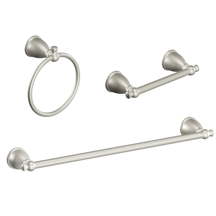 Shop Moen 3 Piece Caldwell Brushed Nickel Decorative Bathroom