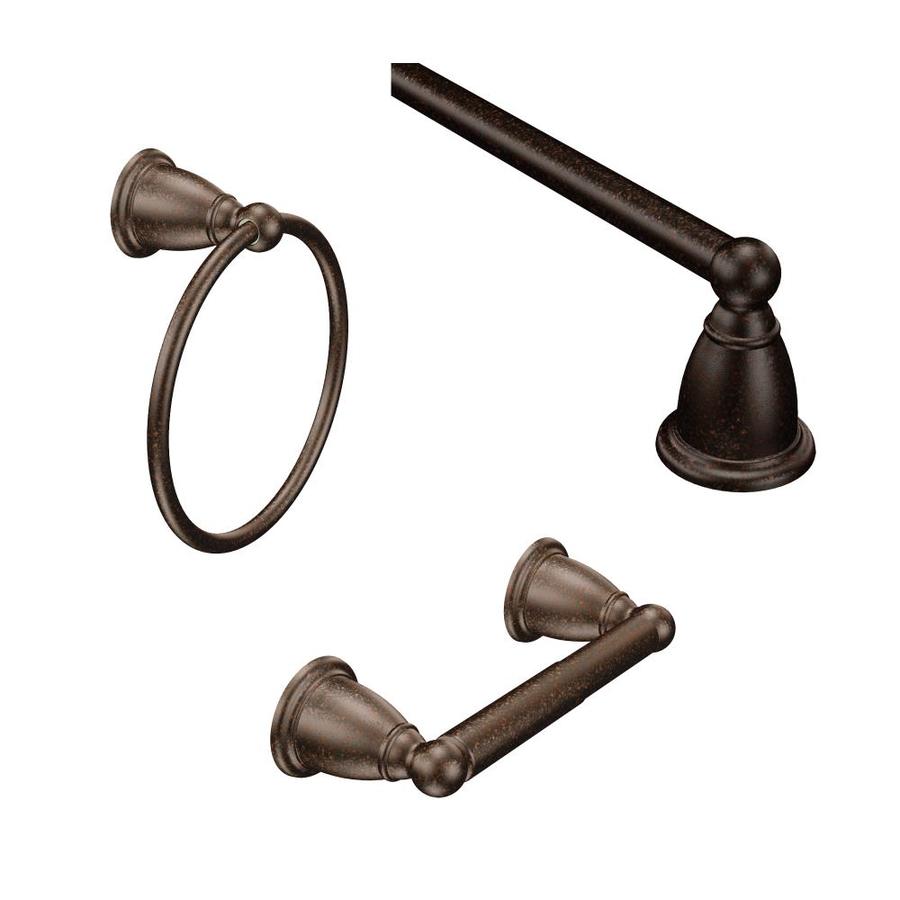 Moen 3 Piece Brantford Oil Rubbed Bronze Decorative Bathroom Hardware   034584026910 