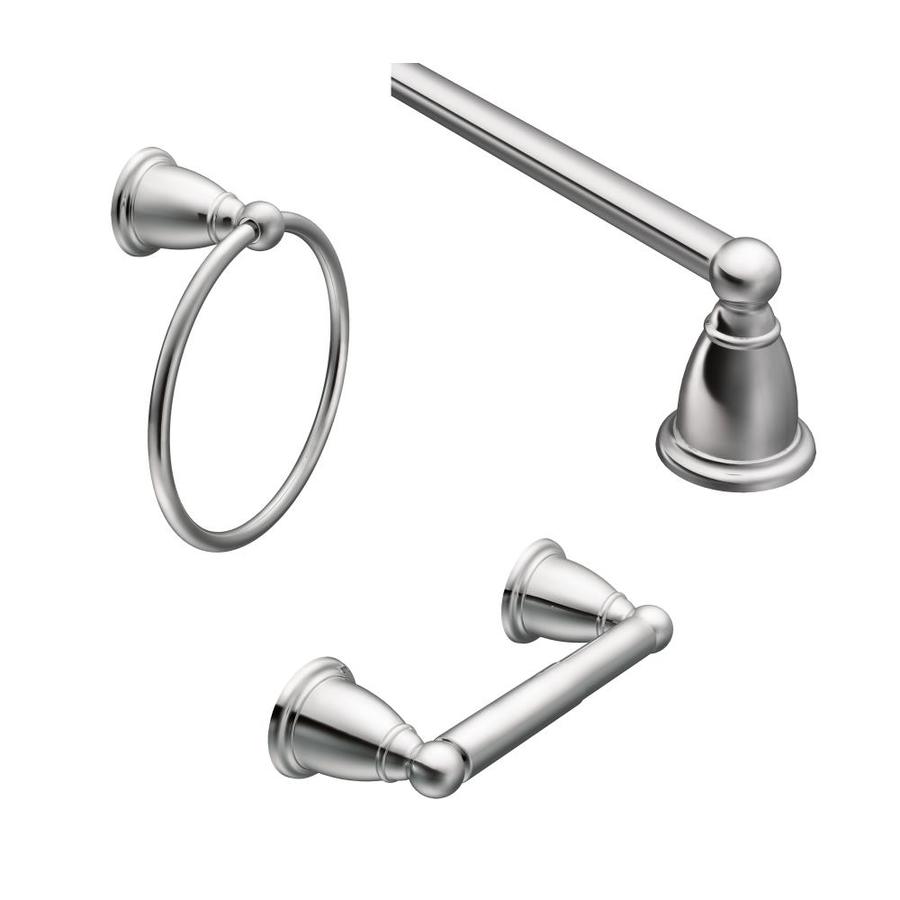 Moen 3-Piece Brantford Chrome Decorative Bathroom Hardware ...