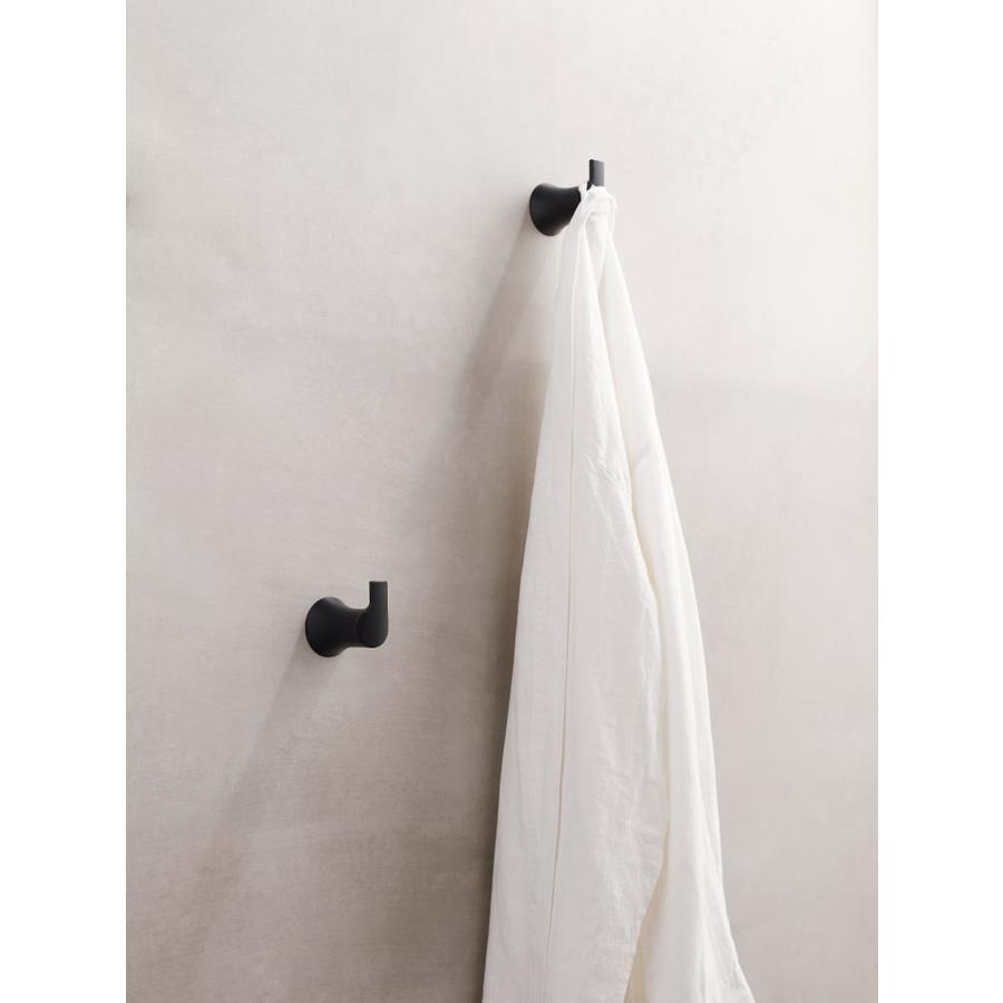 Moen Doux Single Hook Matte Black Towel Hook in the Towel Hooks ...