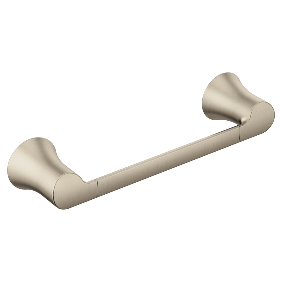 Moen Doux 9-in Brushed Nickel Wall Mount Single Towel Bar at Lowes.com