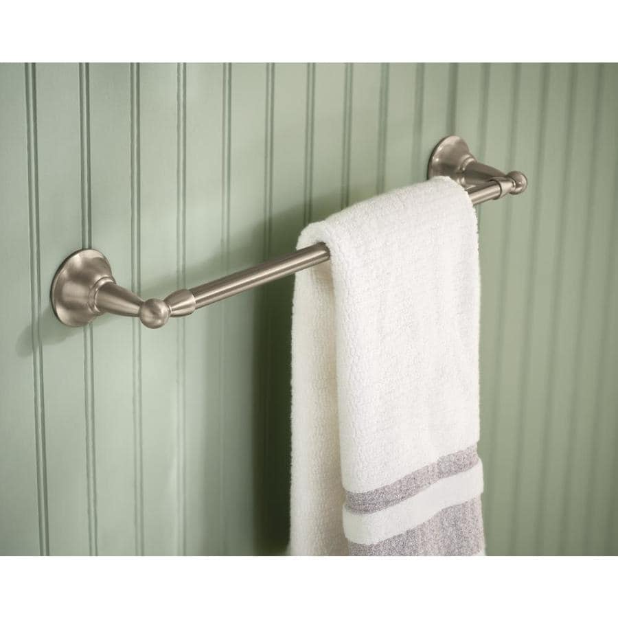 Moen Sage 18-in Spot Resist Brushed Nickel Wall Mount Single Towel Bar ...