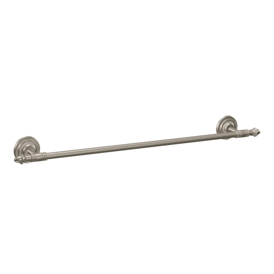 Moen Stockton 18-in Brushed Nickel Wall Mount Single Towel Bar in the ...