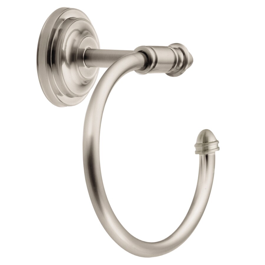 Moen DN4186BN Stockton Brushed Nickel Wall Mount Single Towel Ring