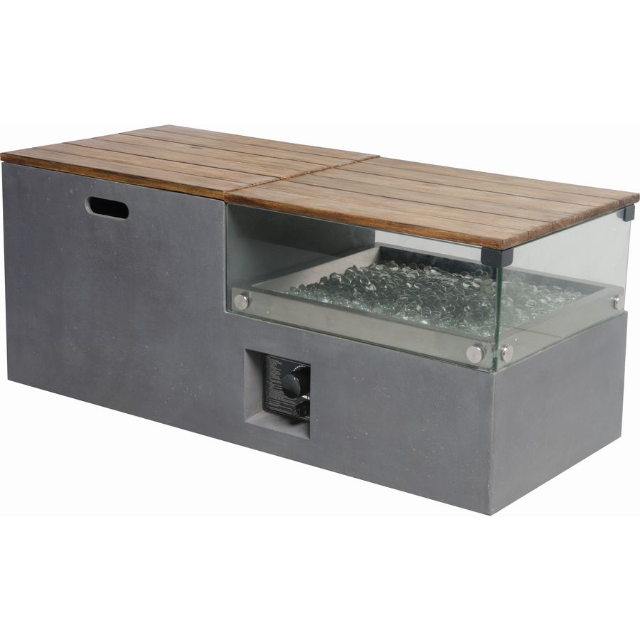 Bond 20 In W 50000 Btu Gray Composite Fire Table At Lowes Com