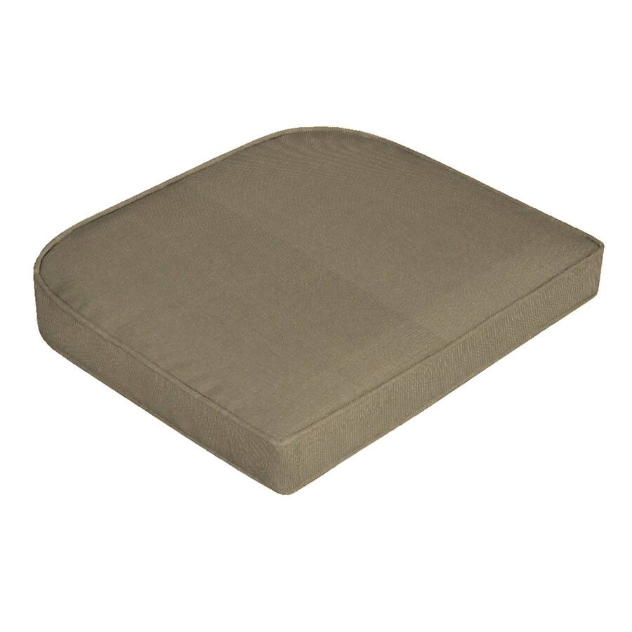 Sunbrella® L263581B Taupe Box Wicker Chair Pad