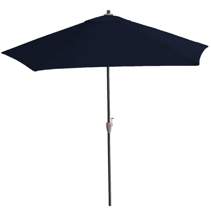 LL04690A 9' Sunbrella Navy Blue Round Market Umbrella