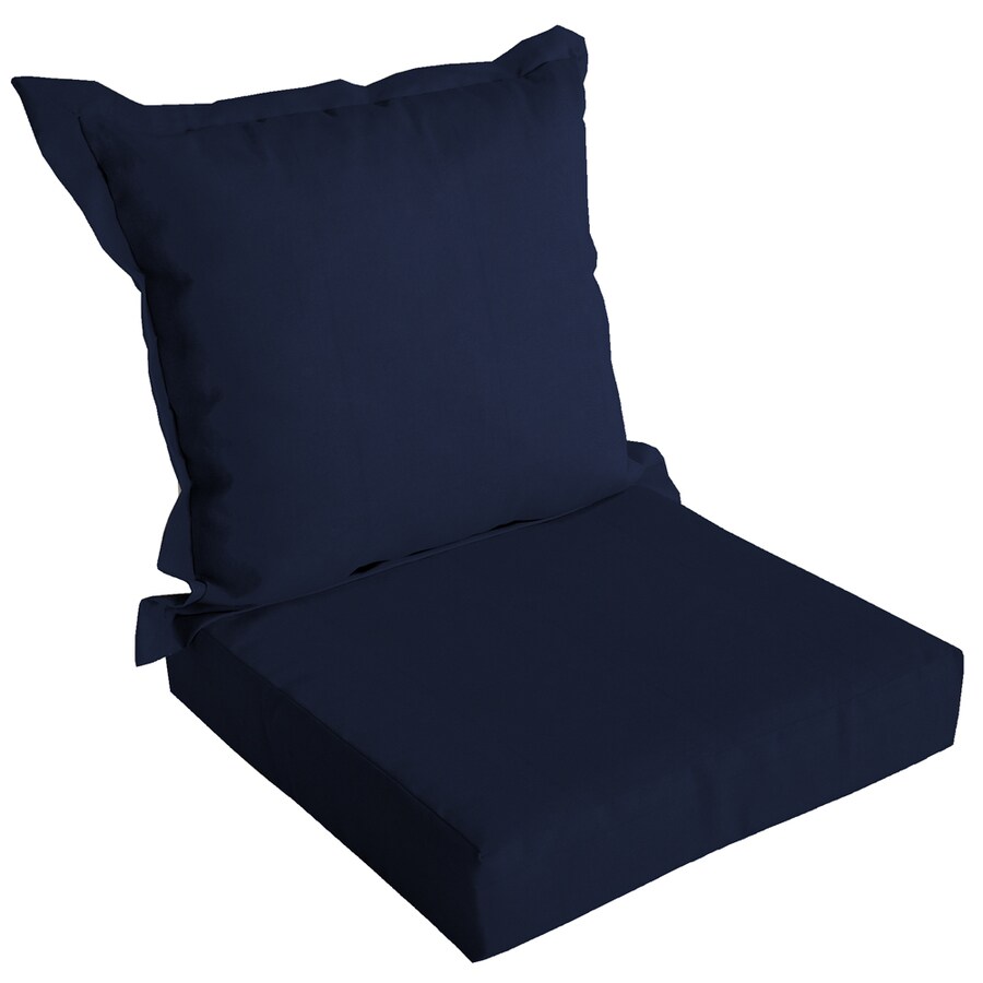 45in L x 24in W Sunbrella Navy Blue Solid Chair Cushion at