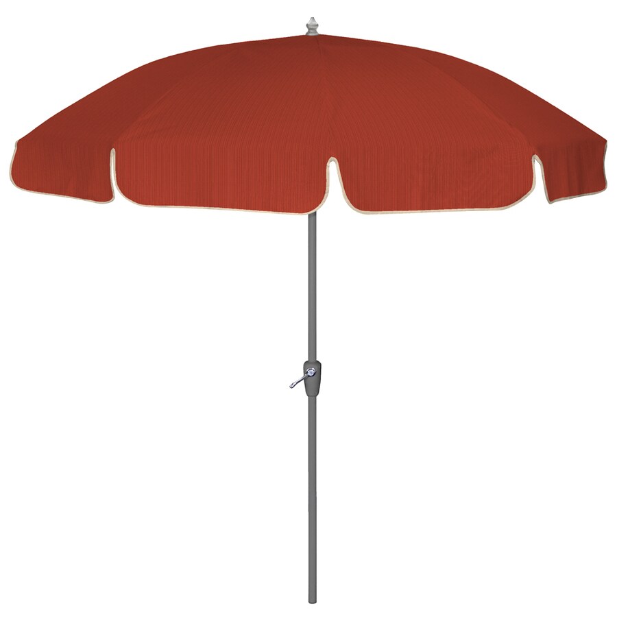 7.5 patio umbrella sunbrella papaya ABCCANOPY 7.5-ft Steel Gray Push-button Tilt Market Polyester one_size Market Umbrella Sunbrella Emerge Collection - in