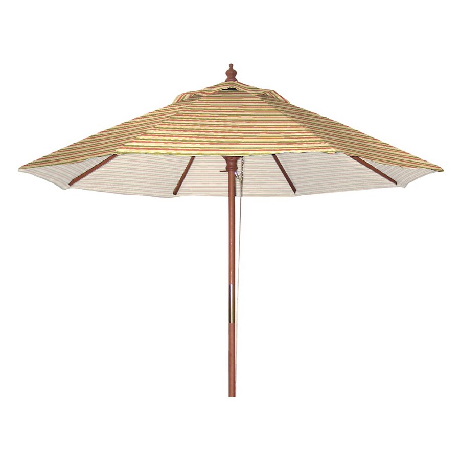  S424827A Kuai Stripe Wood Market Umbrella