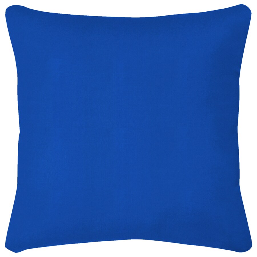 Sunbrella Pacific Blue Solid Reversible UVProtected Outdoor Accent Pillow in the Outdoor