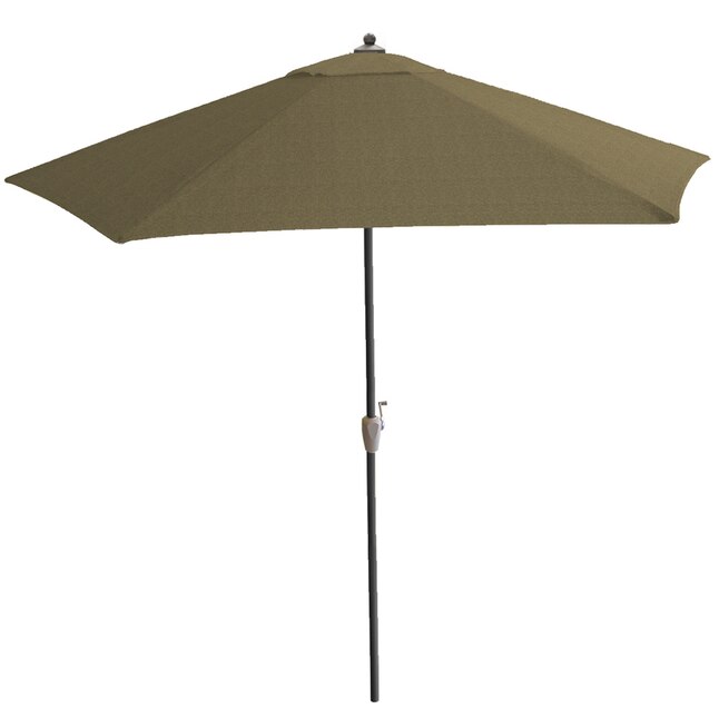 L572690A 9' Sunbrella Cranston Linen Round Market Umbrella