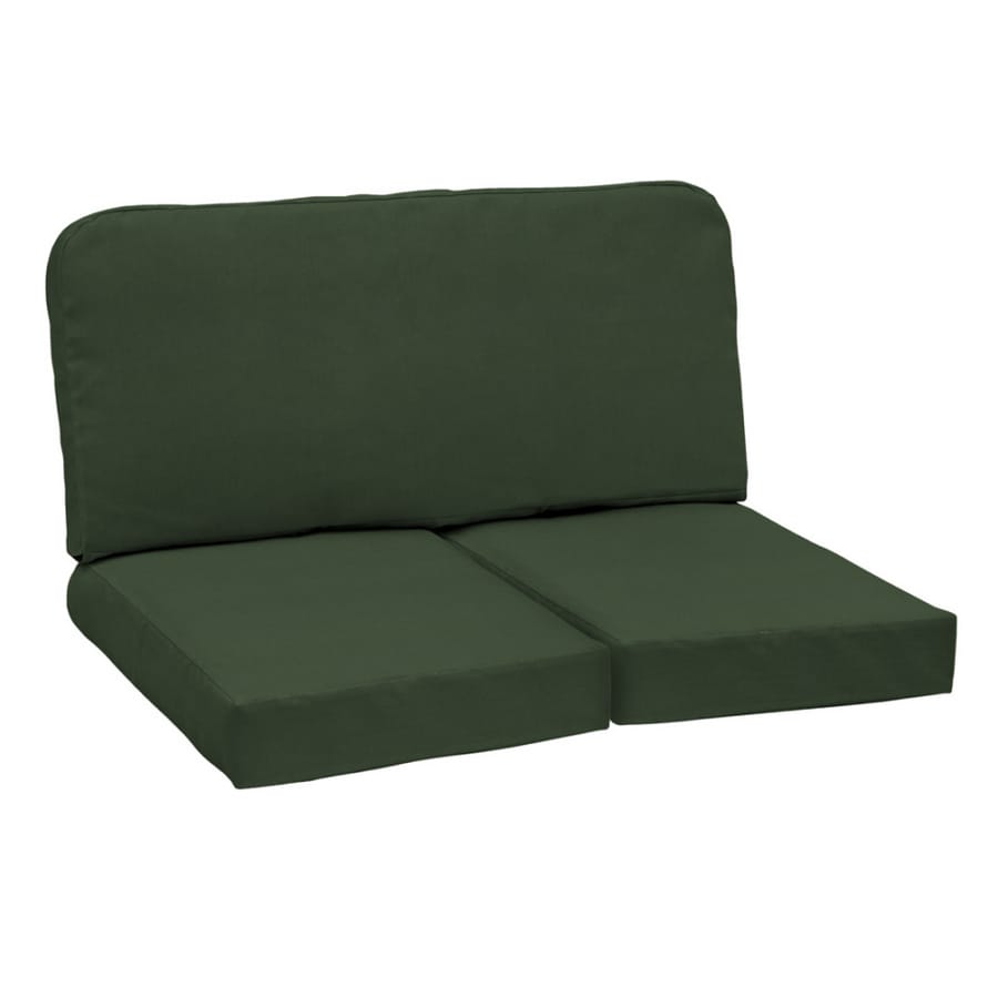 Arden Outdoor A594013B Regency Settee Solid Cannon Green Slip Covers