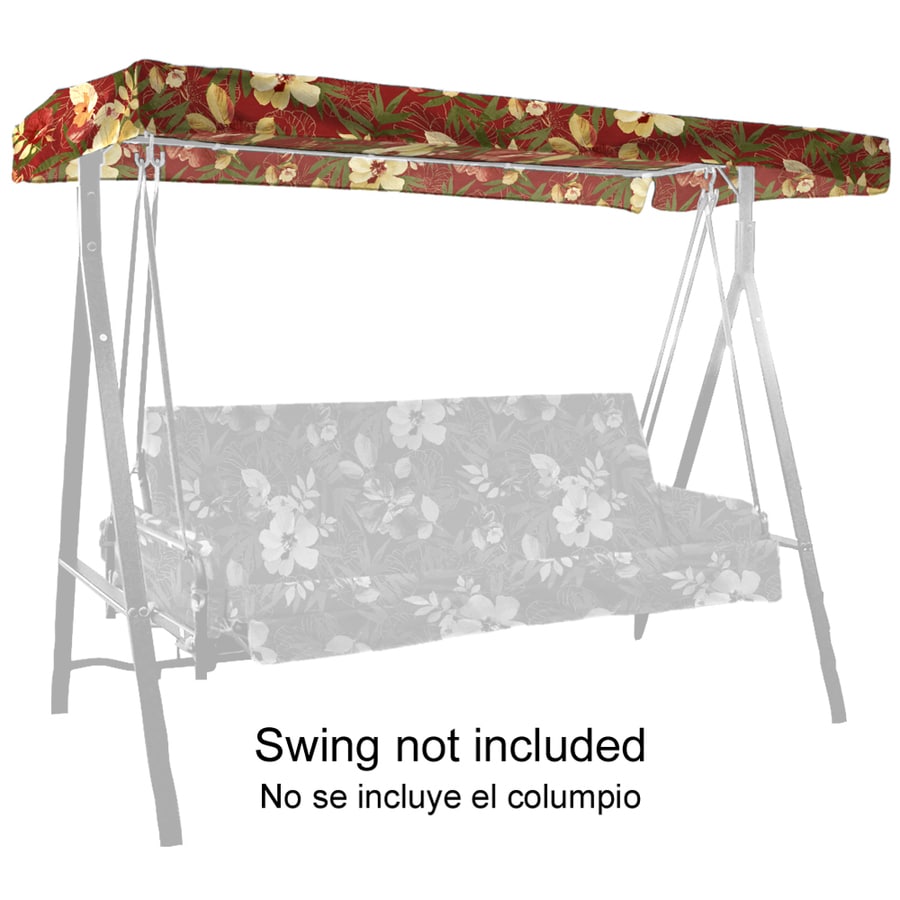 AA02814B Stencil Red 3-Person Replacement Top for Porch Swing or Glider