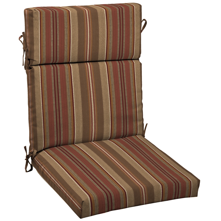 Shop allen + roth Stripe Cushion For High-Back Chair at Lowes.com