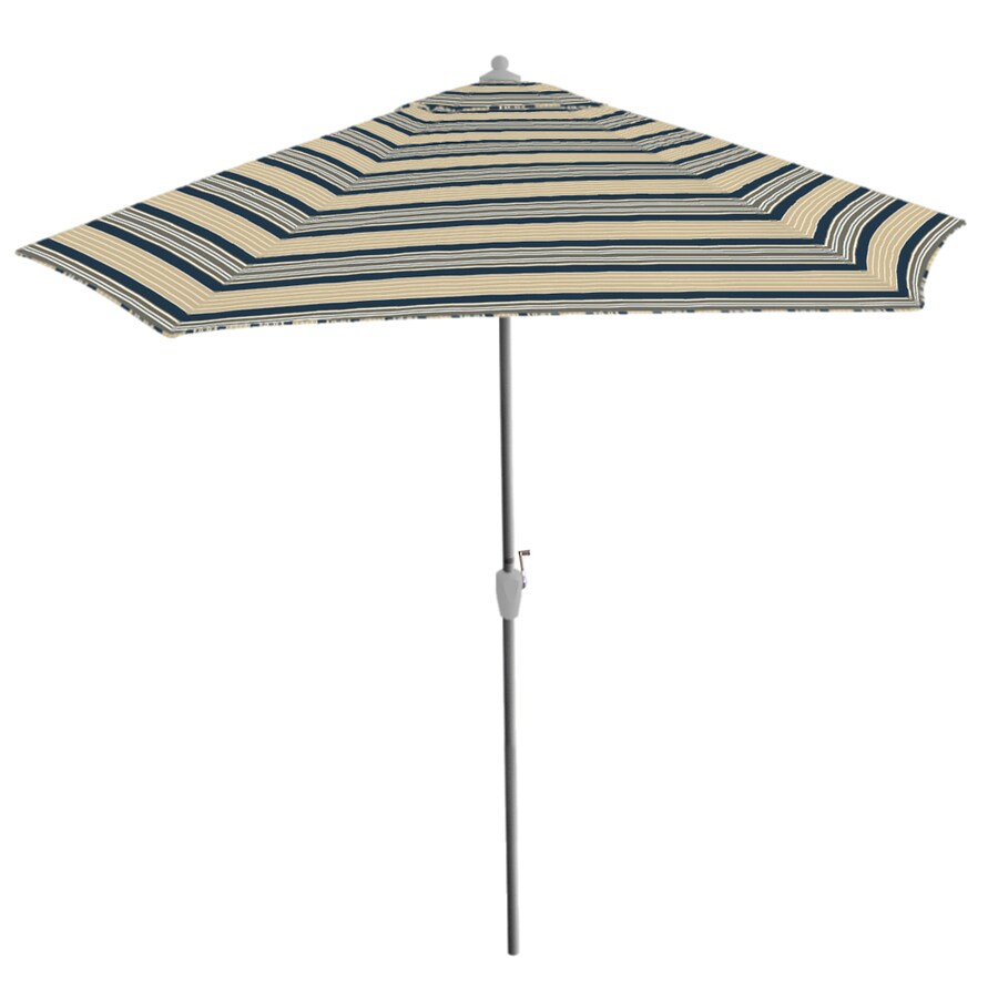 umbrella striped navy round market lowes