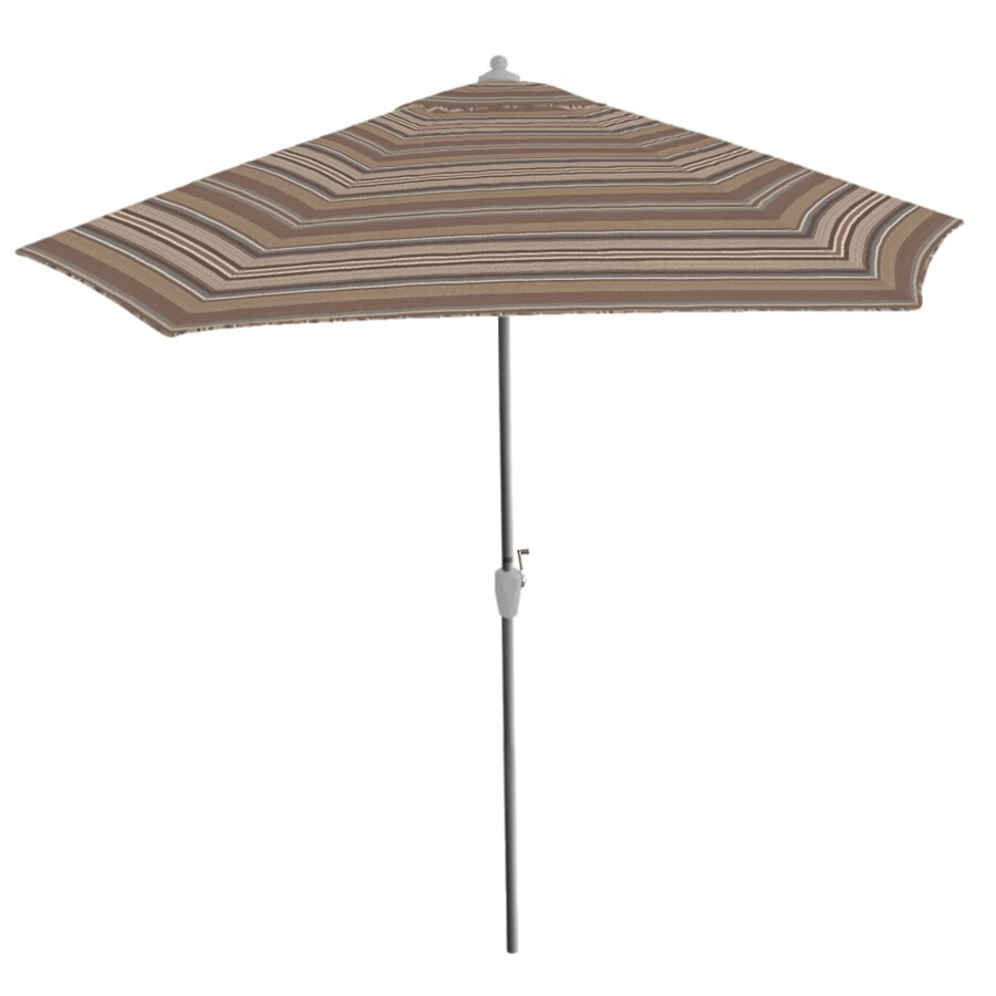 AB14690A 9-ft Striped Stone Round Market Umbrella