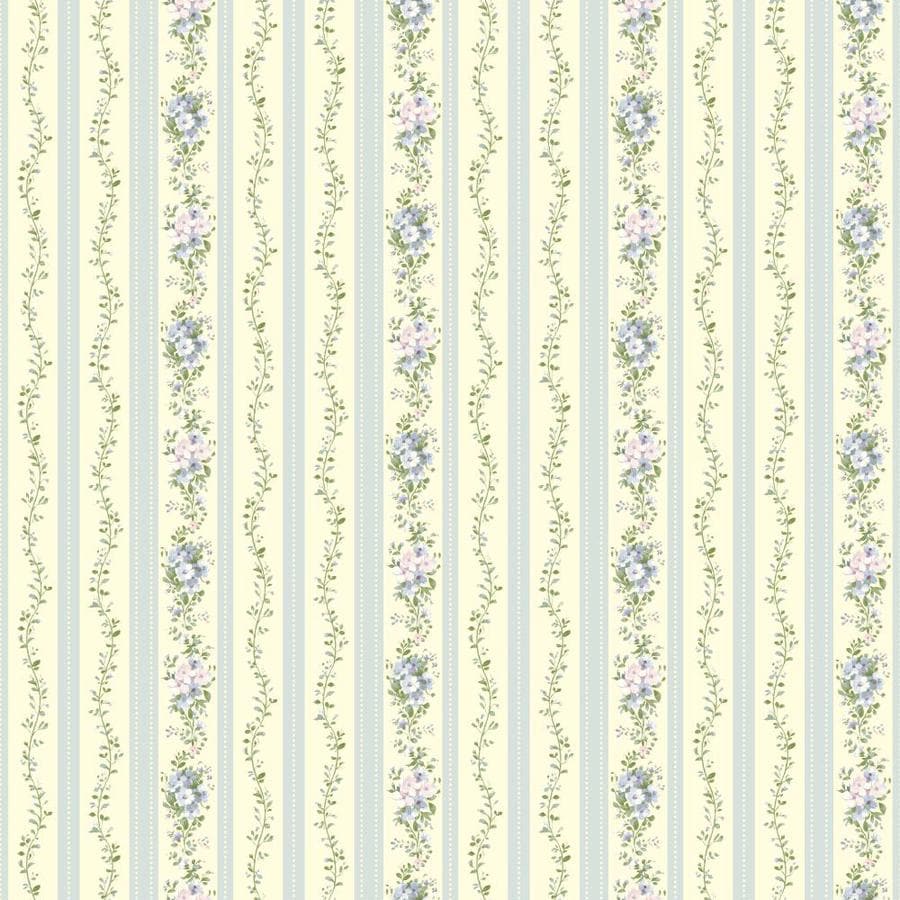 Brewster 41456031 Princess Light Blue Floral Stripe Wallpaper  Vinyl Wallpaper  Floral  Amazoncom