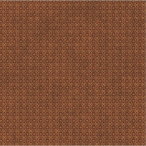 York Wallcoverings Hearts and Crafts Iii Burgundy/Gold Paper Geometric