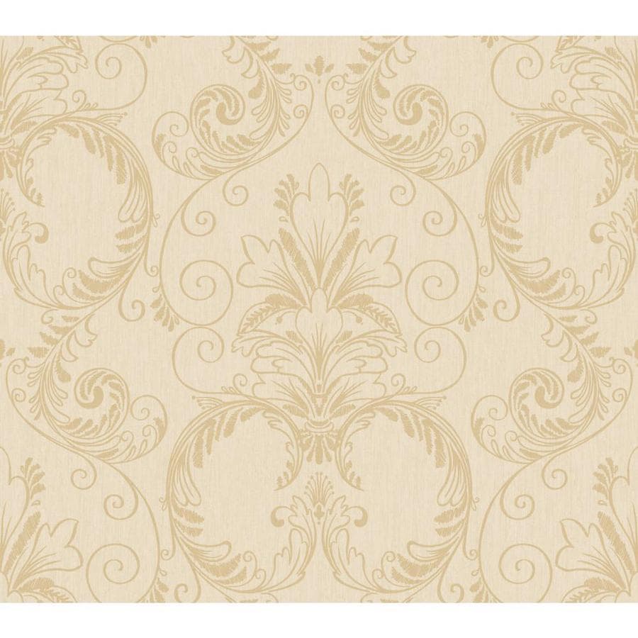 Inspired By Color CW9297 Metallics Book Tan and Beige Paper Textured Damask Wallpaper
