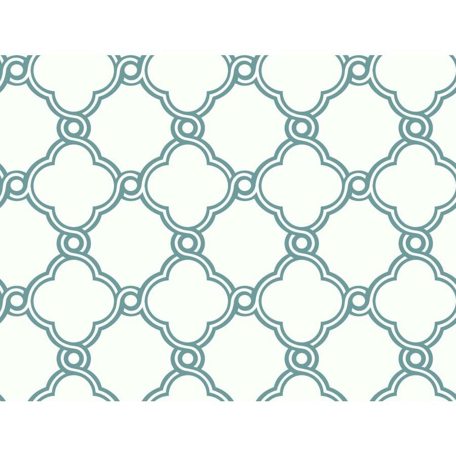 teal and white geometric wallpaper