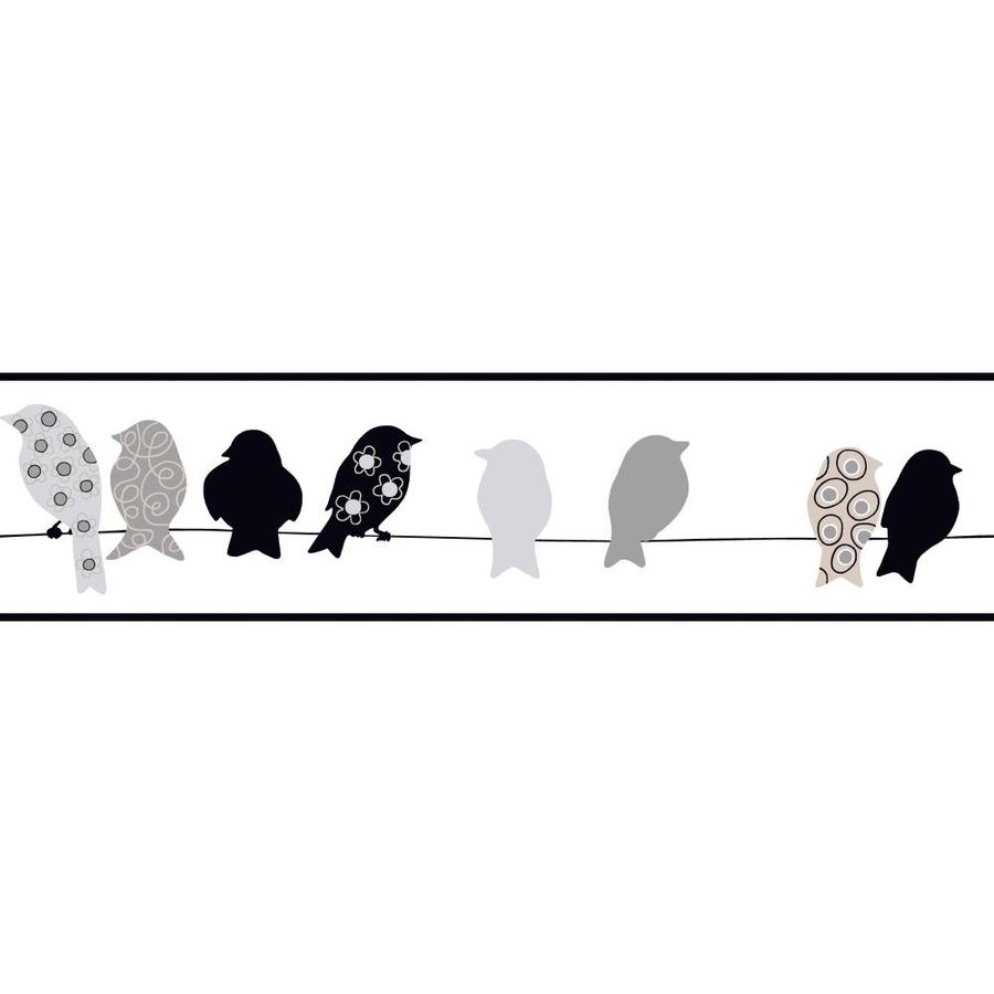 Inspired By Color KB8532BD Black/gray/white Prepasted Wallpaper Border