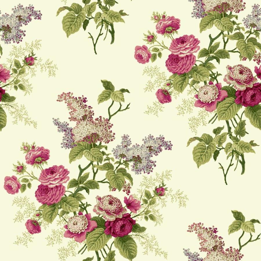 York Wallcoverings Waverly Cottage 56-sq ft Beige Paper Floral