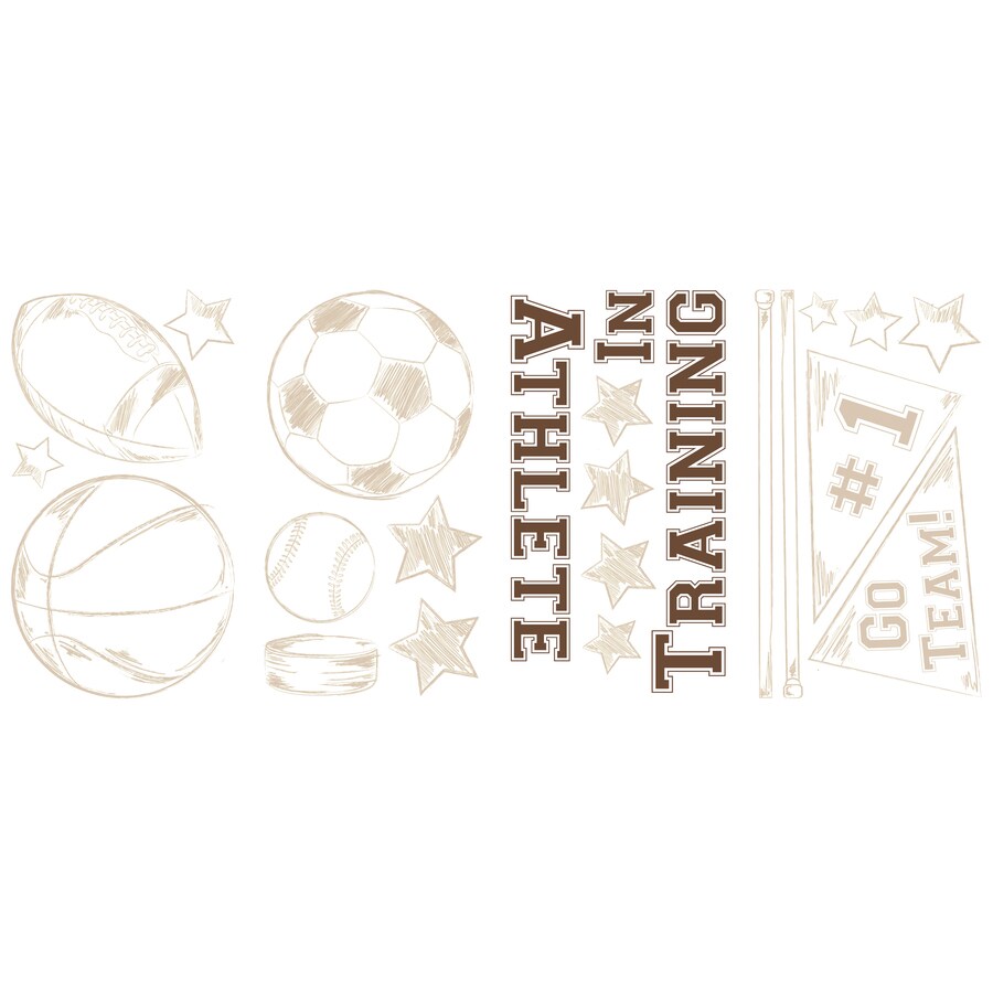 Roommates Athlete In Training L And Stick Wall Decals At