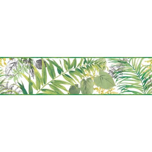 RoomMates 6in Green Prepasted Wallpaper Border at