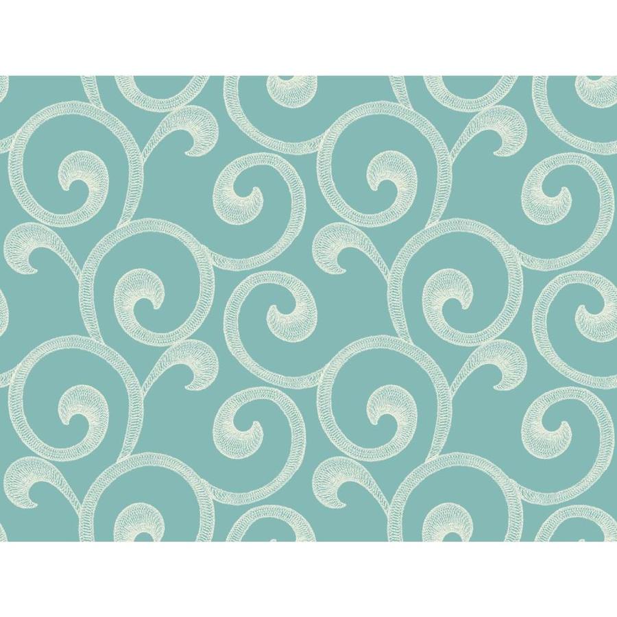 Roommates York Wallcoverings 60 75 Sq Ft Hampton Scroll Blue
