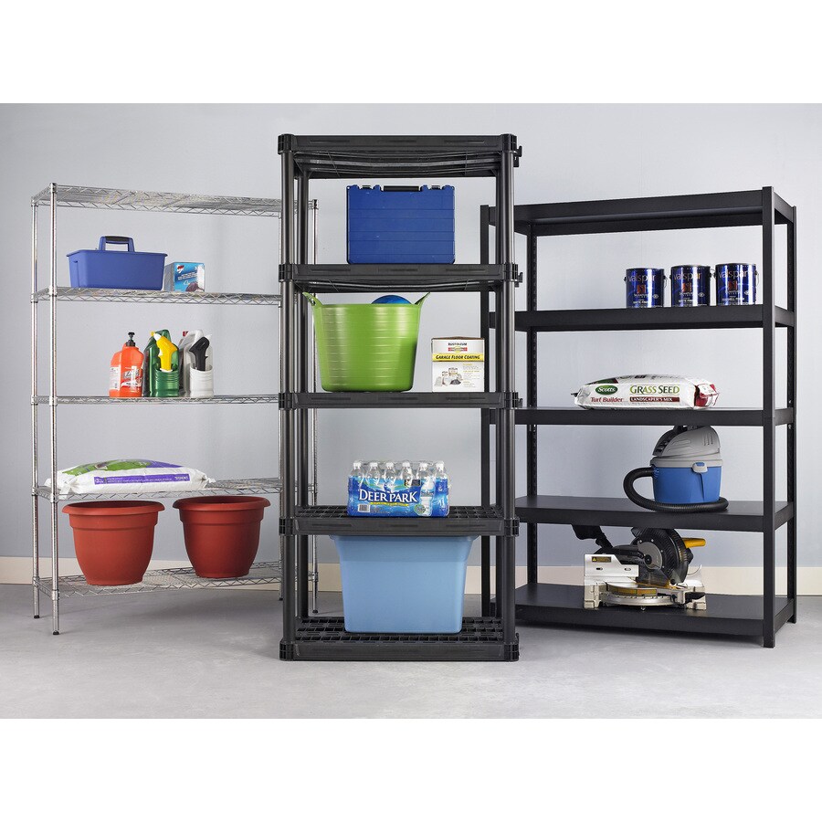 Edsal Muscle Rack 72in H x 48in W x 24in D 5Tier Steel Freestanding