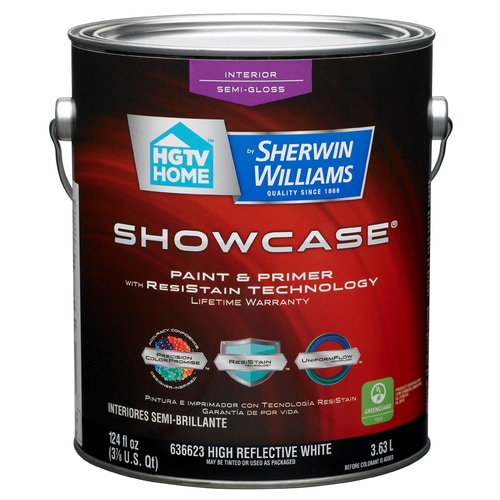 HGTV HOME by Sherwin-Williams Showcase White Semi-Gloss Latex Interior ...