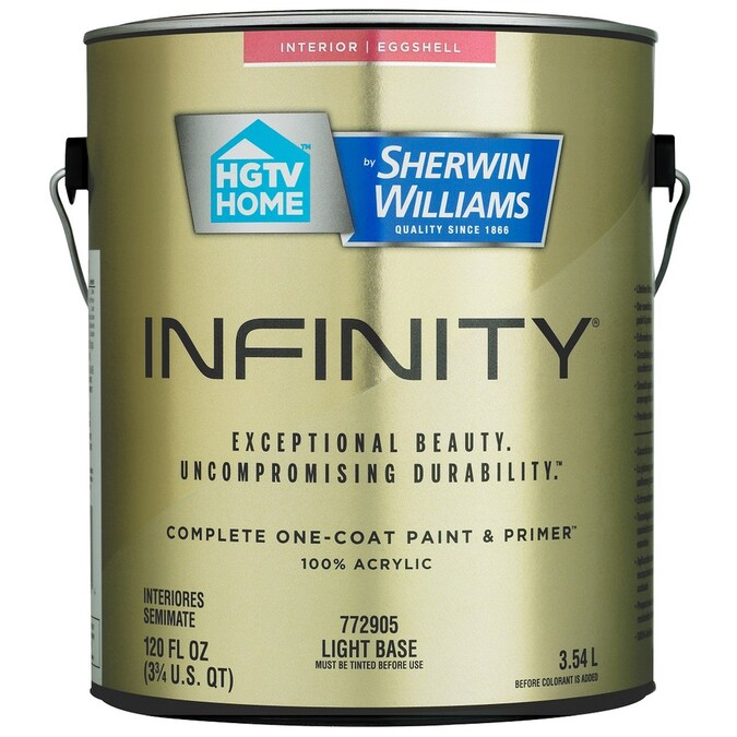 best non yellowing white eggshell paint hgtv home by sherwin williams infinity white eggshell acrylic interior paint and primer in one actual net contents 120 fl oz best non yellowing white eggshell paint hgtv home by sherwin williams infinity white eggshell acrylic interior paint and primer in one actual net contents 120 fl oz