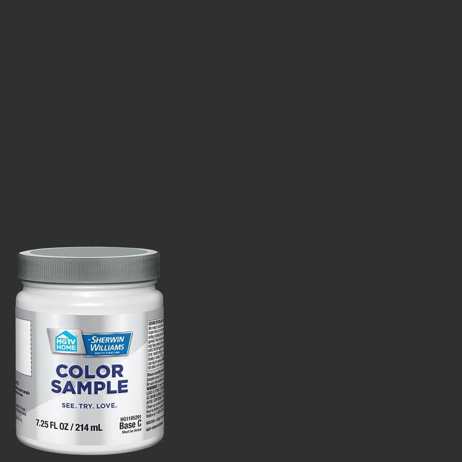 HGTV HOME by Sherwin-Williams Caviar Interior Paint Sample (Actual Net Contents: 8-fl oz)