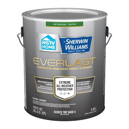 HGTV HOME by Sherwin-Williams Everlast Base 4 Satin Exterior Tintable ...