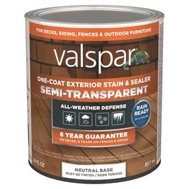 Exterior Stains At Lowes Valspar Tintable Tint Base Semi Transpa Exterior Stain And Sealer Actual Net Contents
