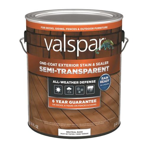 Valspar Tintable Neutral Base Semi Transparent Exterior Stain And
